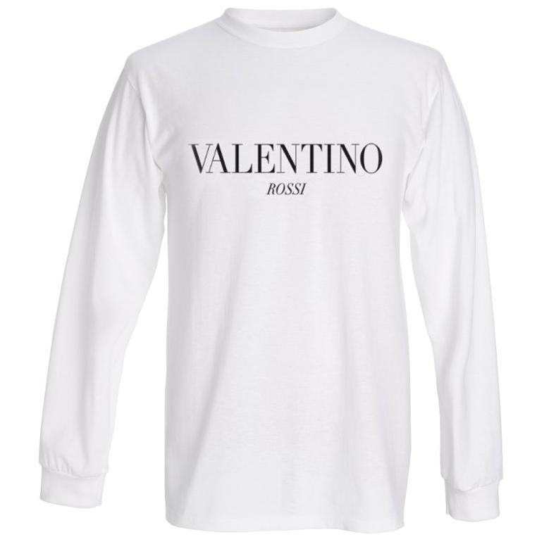 Image of VALENTINO ROSSI WHITE LONG SLEEVE TEE