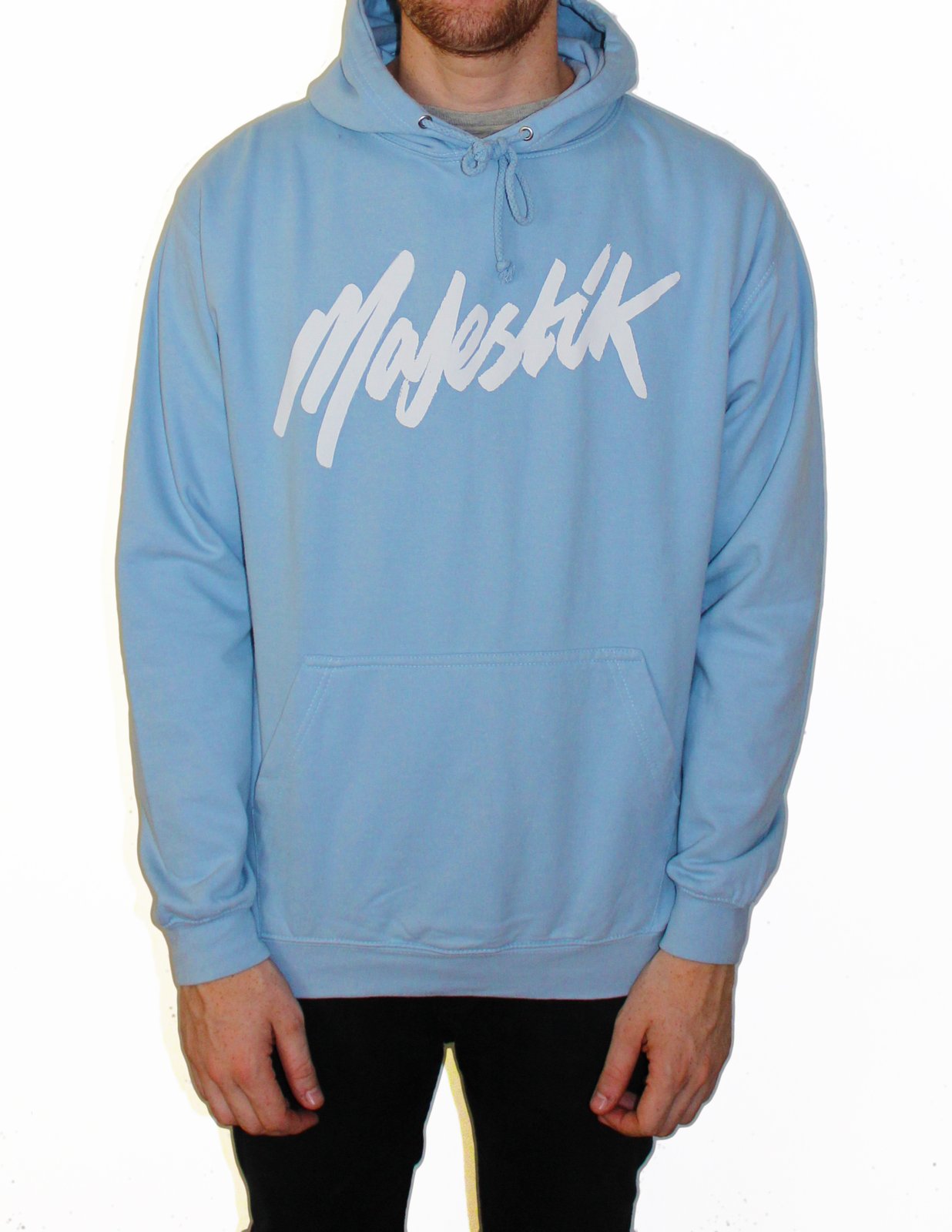 sky blue hoodie