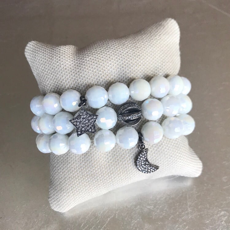 Image of Earth Moon and Star Bracelet