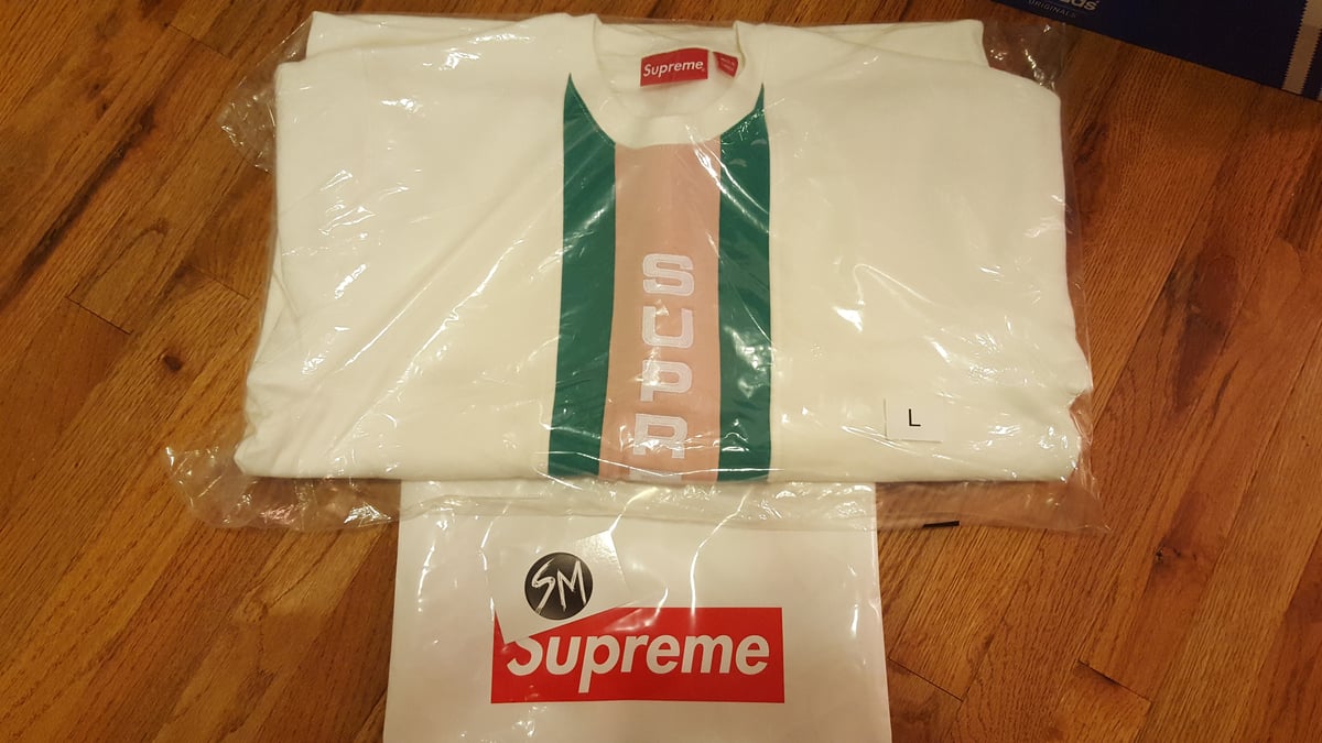 supreme big arc crewneck white