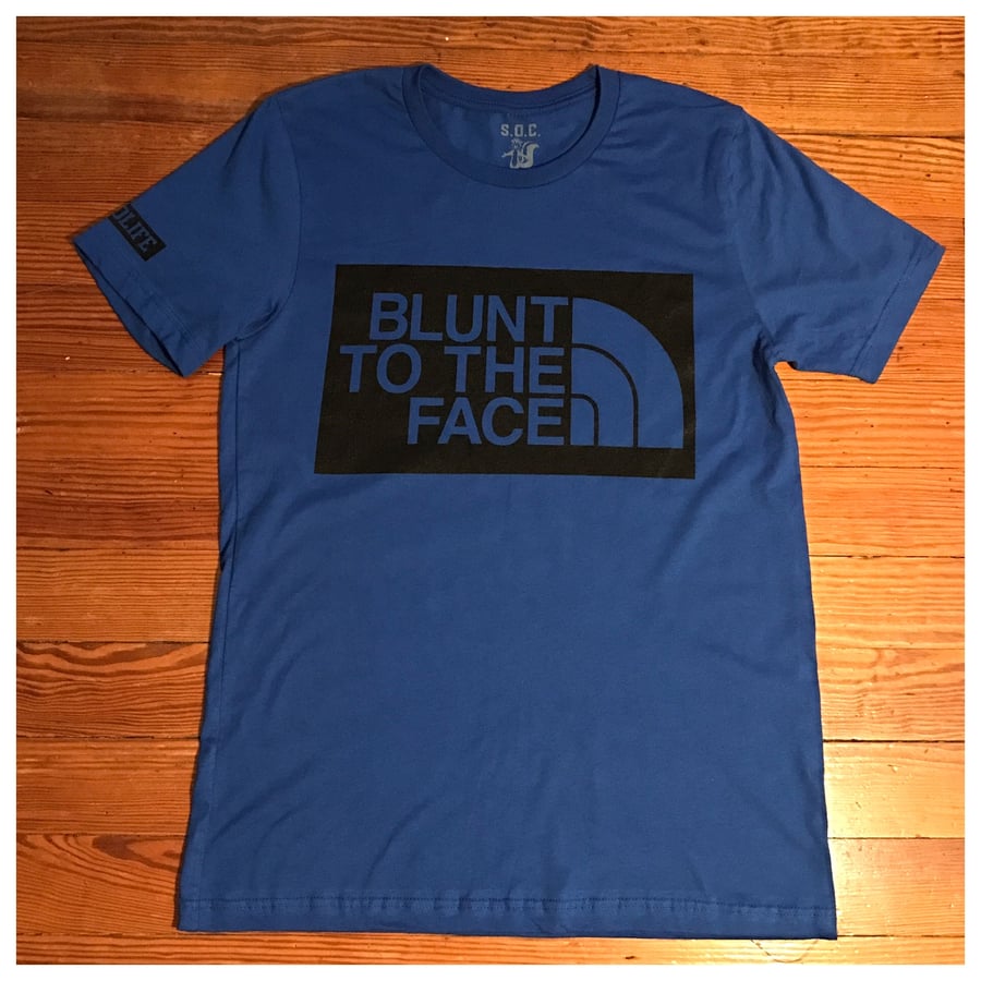 Image of Blunt to the face tee (Royal/Black)