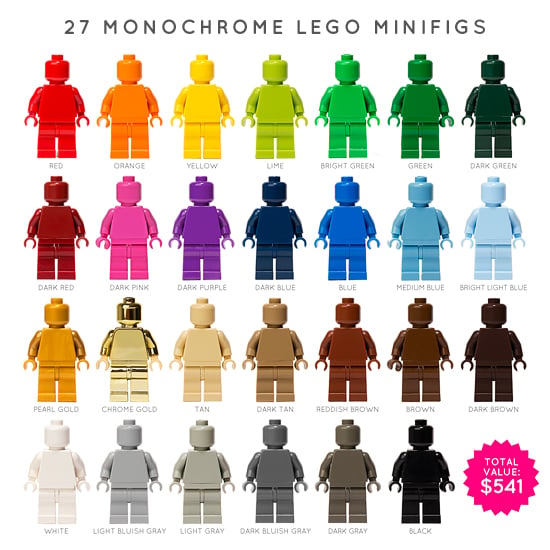 Lego MONOFIG PLAIN BRIGHT LIGHT BLUE MONOCHROME MINIFIG NEW 