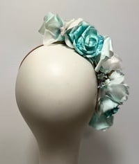 Image 3 of Soft aqua flower headpiece 