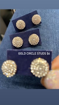 Gold circle studs 