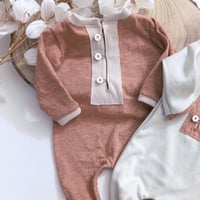 Image 3 of Newborn boy twins set Alex | beige and rusty melange