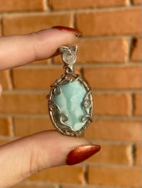 Larimar & Moonstone Silver Pendant