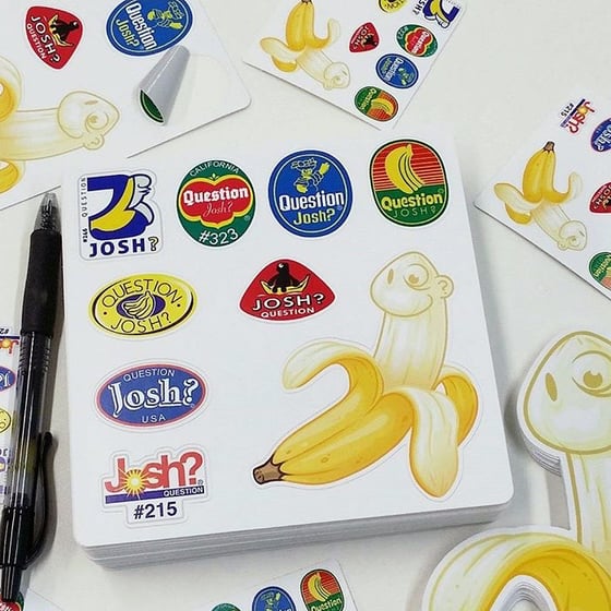 Image of Banana Label Sticker Sheet