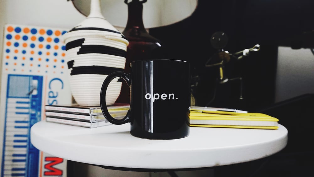 Image of open. mug