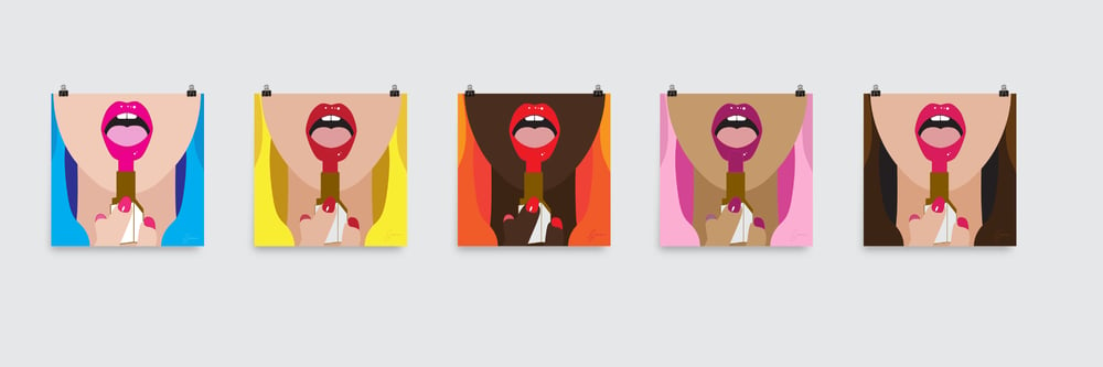 Image of Limited Edition Lipstick Girls Series: Wall Art