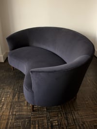 Image 1 of Small Curved Sofa or Loveseat, Italy 1950s