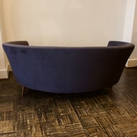Image 3 of Small Curved Sofa or Loveseat, Italy 1950s