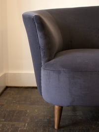 Image 5 of Small Curved Sofa or Loveseat, Italy 1950s