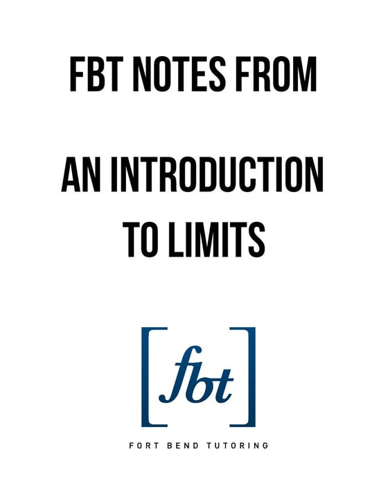 Image of Introduction to Limits FBT Video Notes