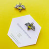 Bzzzzzz Bee Hard Enamel Pin Brooch Badge by WholeCircleStudio