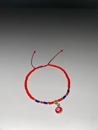 Image 1 of Red/Blue evil eye bracelet 