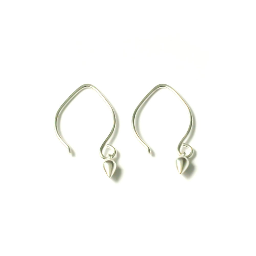 Image of Tiny sterling silver earrings dangle drop