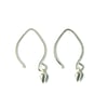 Tiny sterling silver earrings dangle drop