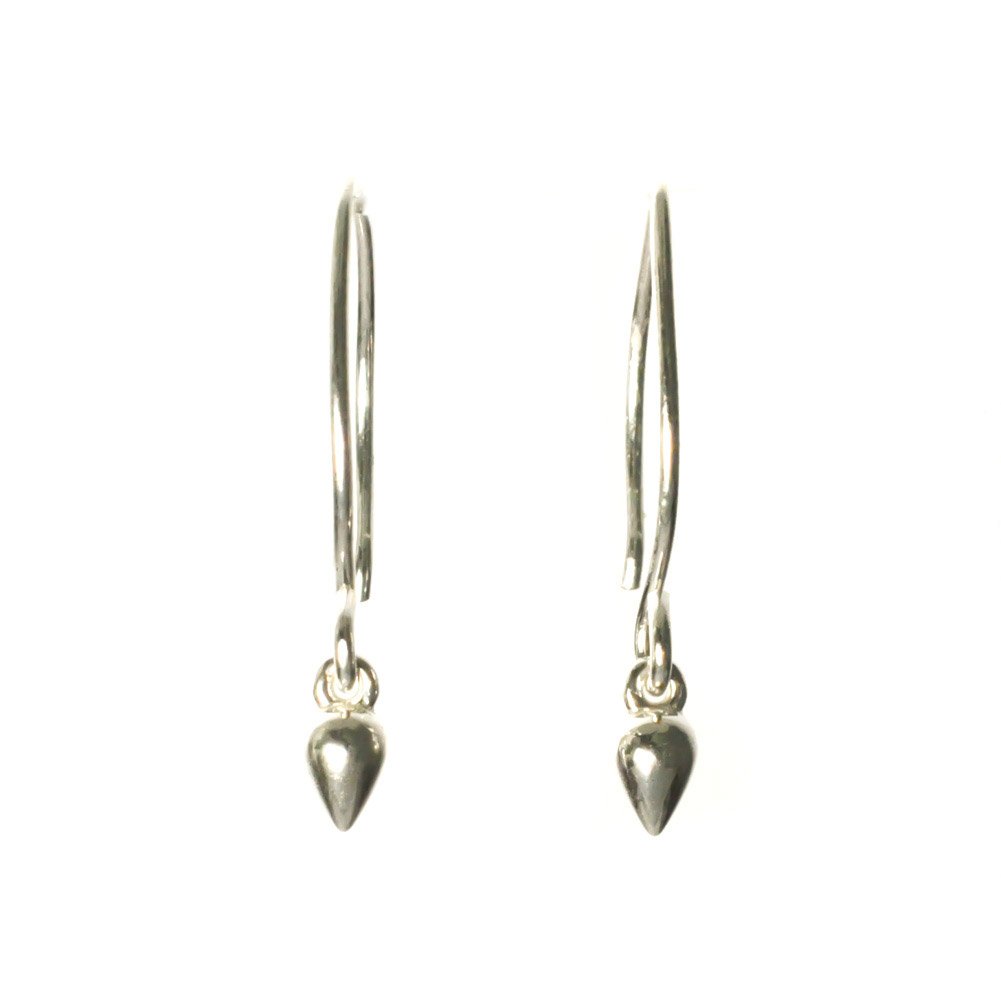 Image of Tiny sterling silver earrings dangle drop