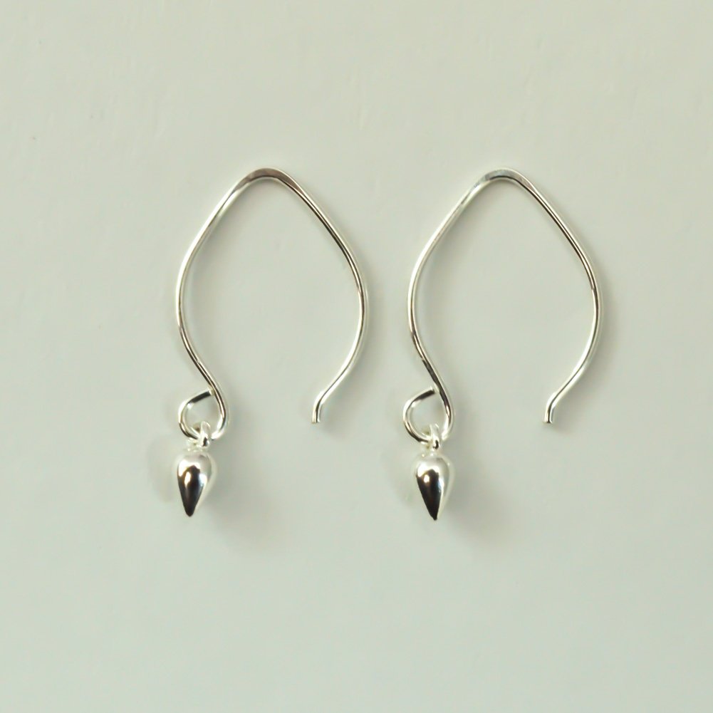 Image of Tiny sterling silver earrings dangle drop