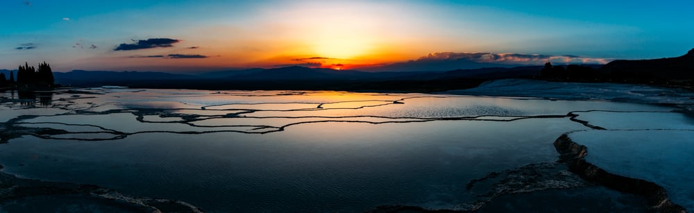 Image of Sunset at Pamukkale, Turkey.
