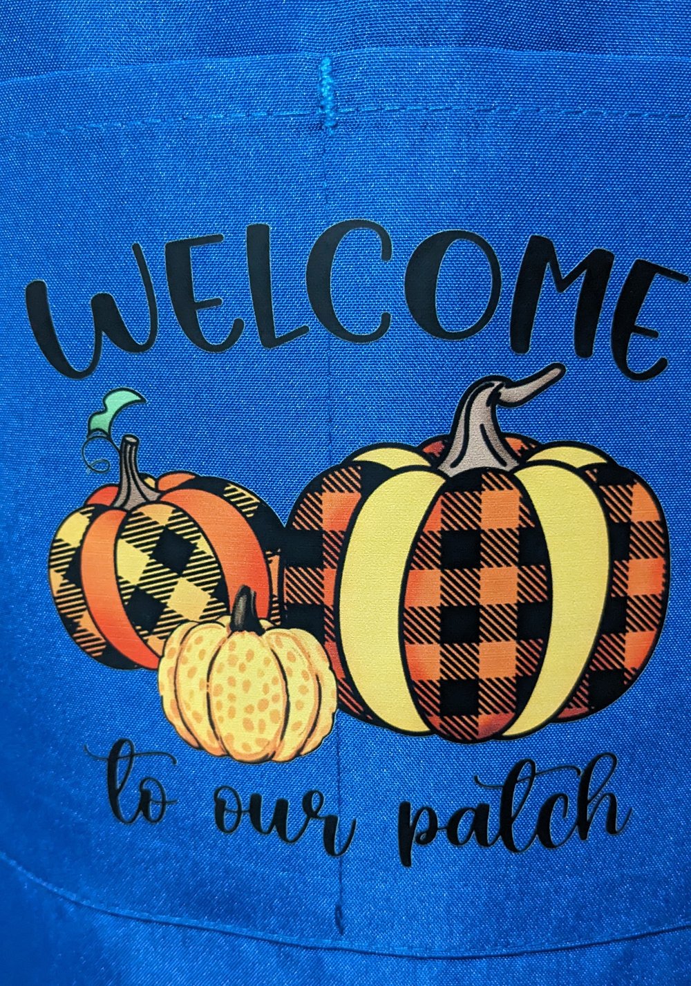 Image of I Love Fall Gnomes Apron (blue)