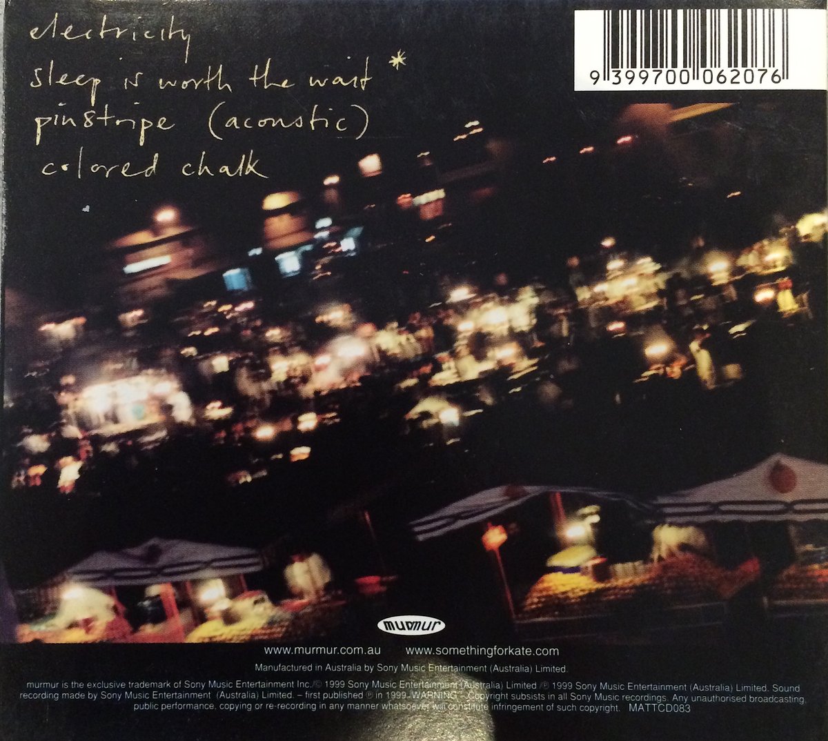 Image of Something for Kate - 'Electricity' CD single digi pack original 