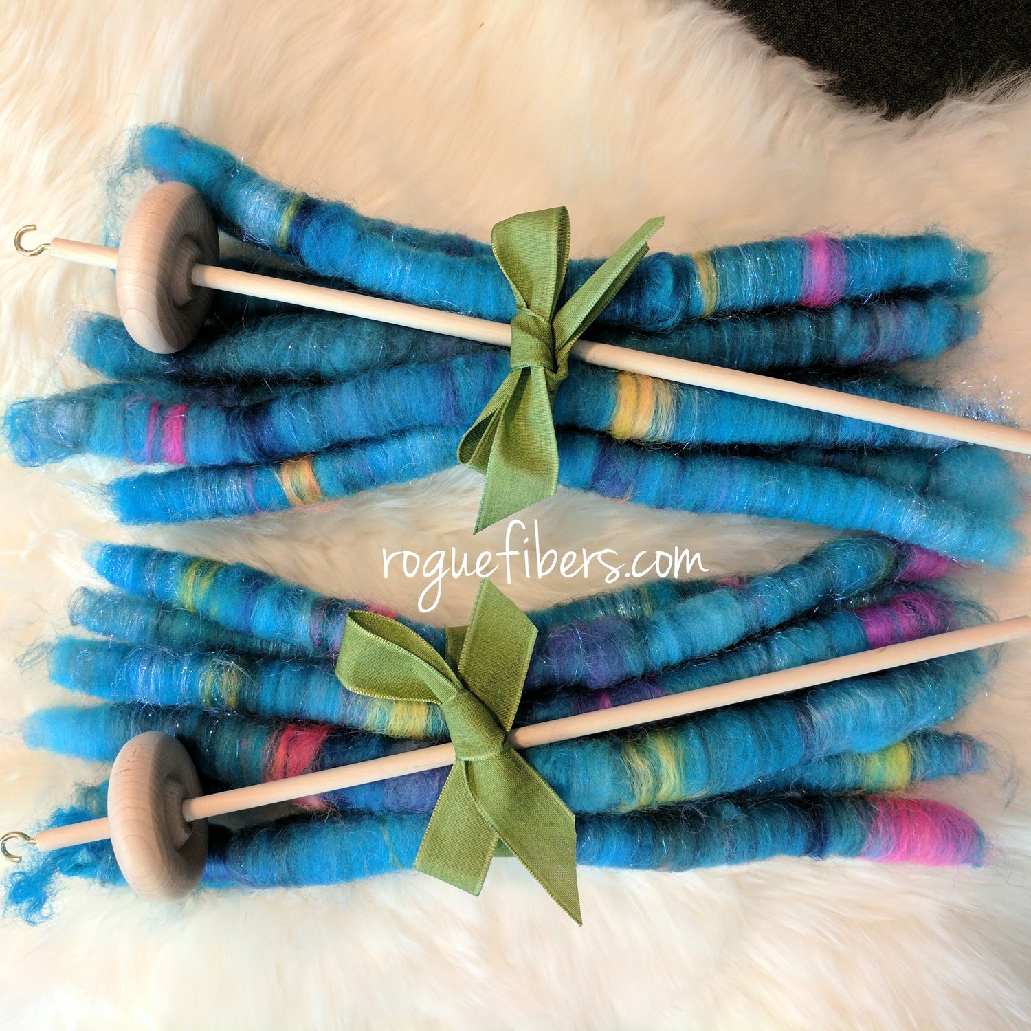 Drop Spindle & Rolag Kit ~ Deep Sea Jellyfish | roguefibers