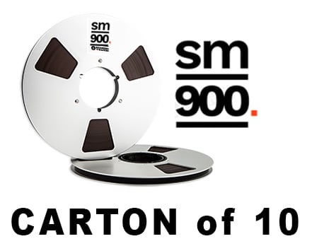 ANALOG TAPES — CARTON of SM900 1/4 X2500' 10.5 Metal Reel Hinged Box