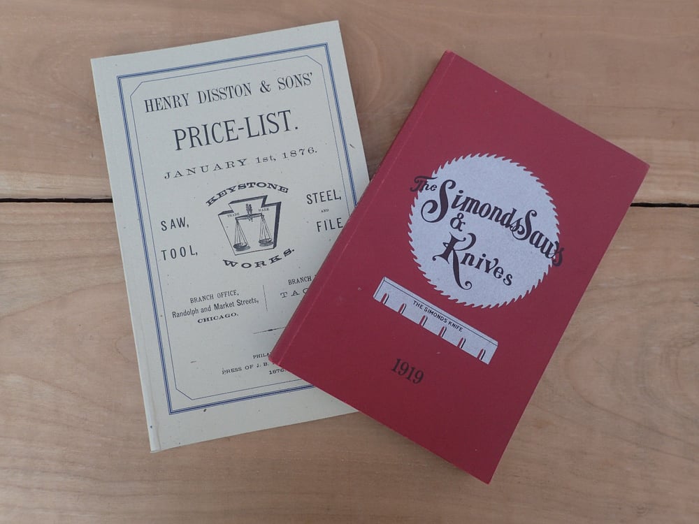 Image of NEW OLD STOCK: Catalogue Reprints: Simonds Saws 1919 & Disston Keystone works 1876