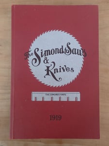 Image of Handsaws Catalogue reprint 1919 Simonds Saws & Knives