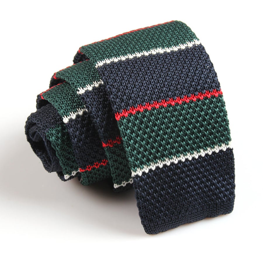 Image of MEN'S FASHION KNIT TIE - GREEN