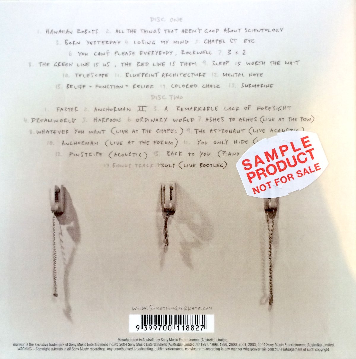 Image of Something for Kate - 'Phantom Limbs' 2 x CD Selected B-Sides Album 