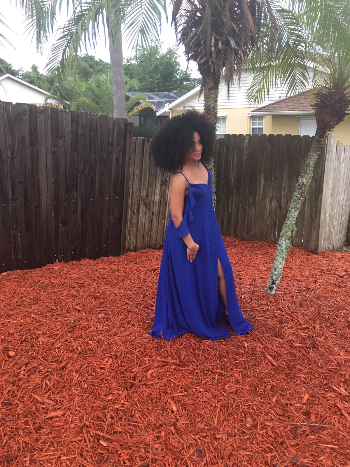 Image of Seaside Ruffled Dress in Blue