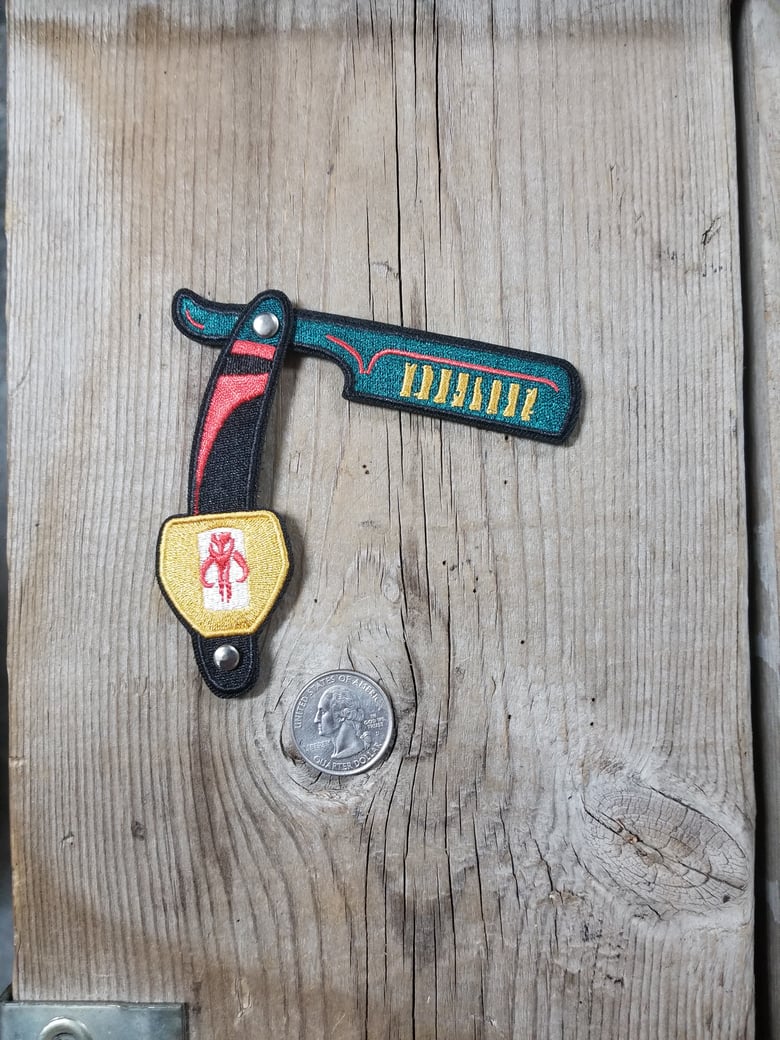 Image of V.6 Embroidered Straight Razor " Bounty Hunter "