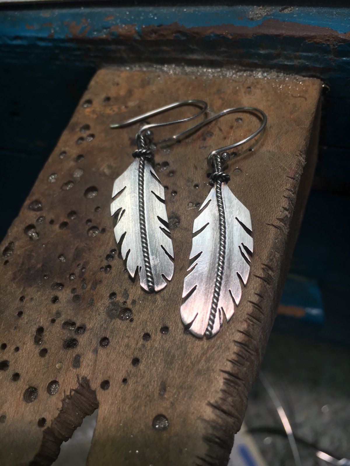Silver Feather Earrings with birthstone and 925 sterling silver – Dainty  Rocks Jewellery