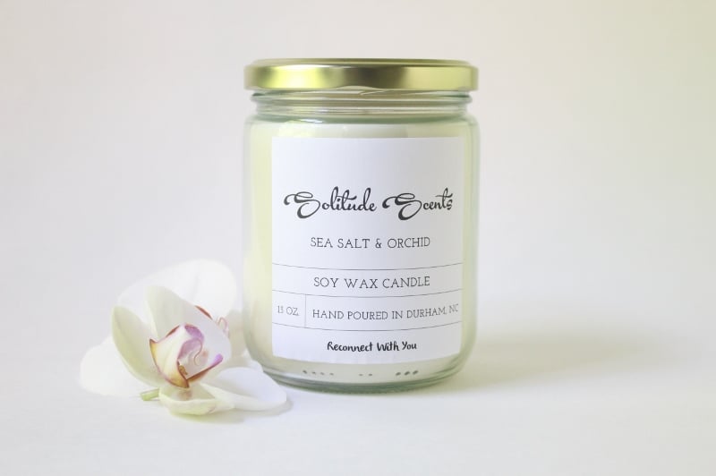 Image of 13 oz. Sea Salt & Orchid Soy Wax Candle