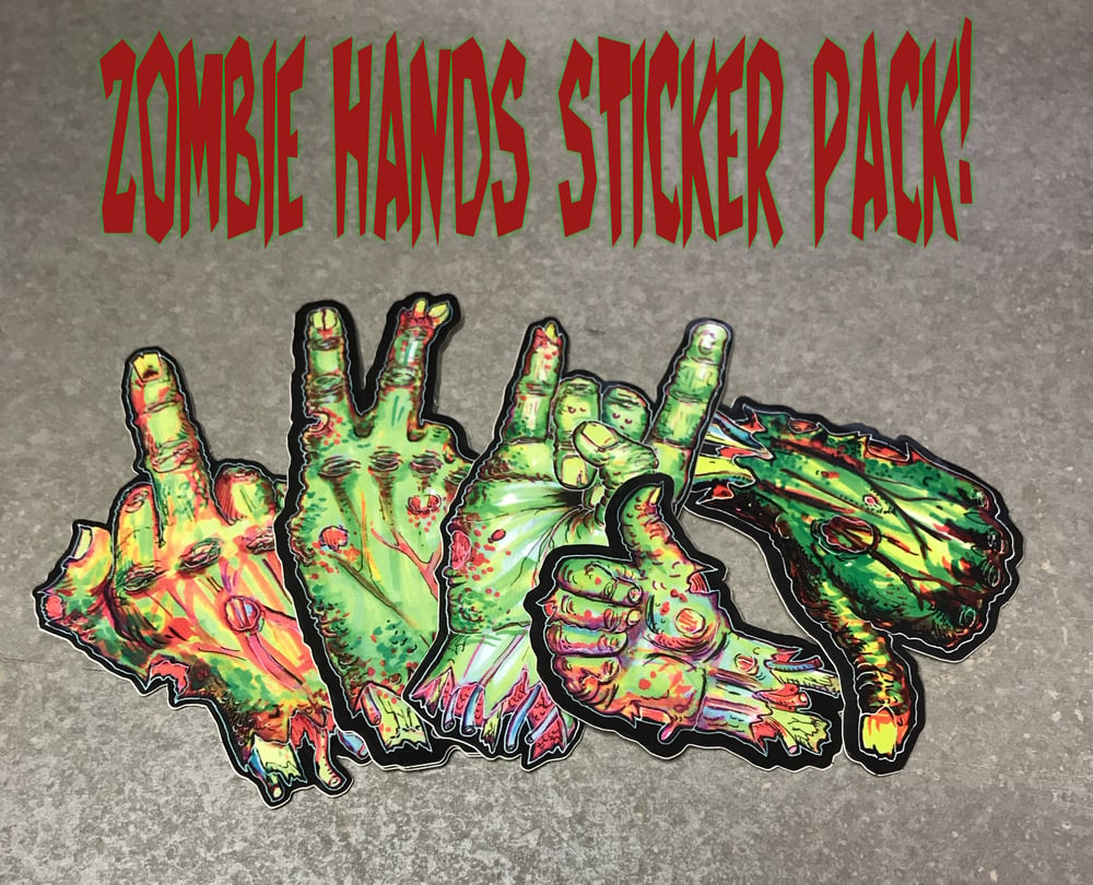 Image of Zombie Hands Sticker Packs!