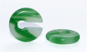 Image of Jade Green Marble Stone Keyhole Ear Weights, Ear Hangers