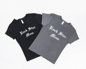 Image of Rock Star Mom™ Girly Tee - Black or Grey