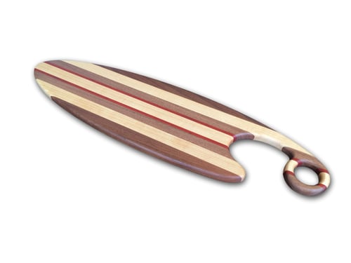 Image of Exotic Artisan Oval Serving Board with Laminated woods