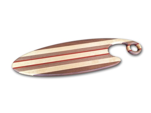 Image of Exotic Artisan Oval Serving Board with Laminated woods