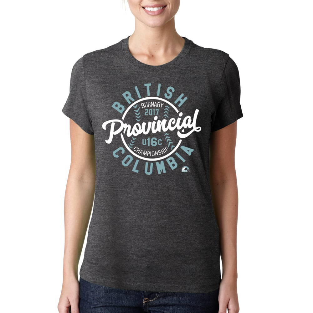Image of OFFICIAL 2017 SOFTBALL BC PROVINCIALS LADIES T-SHIRT