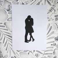 Image 3 of Laser Cut Silhouette Wedding Cake Topper & Portrait