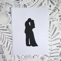 Image 4 of Laser Cut Silhouette Wedding Cake Topper & Portrait