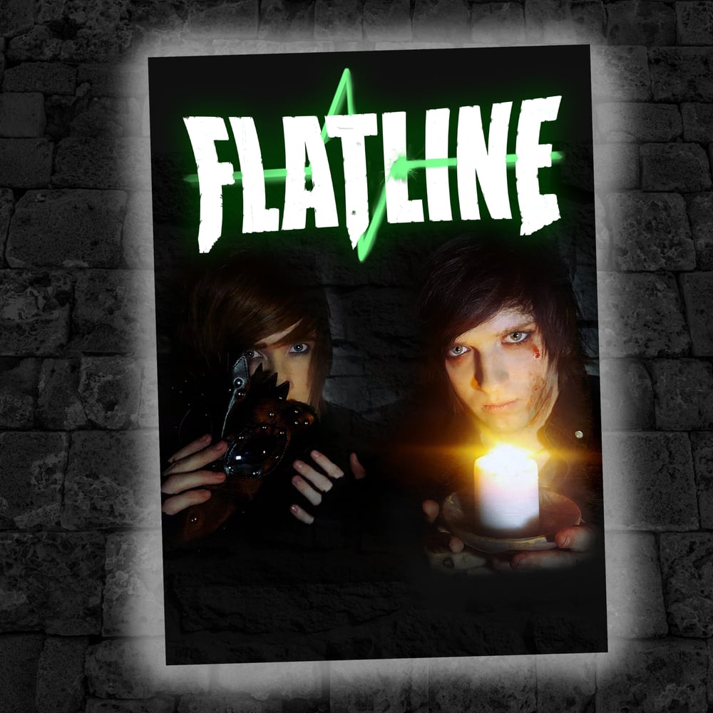 Image of 11x17 SIGNED FLATLINE POSTER + FREE "LOOK BEHIND YOU" ACOUSTIC
