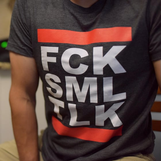 Image of FCKSMLTLK Men's Gray Heather Tee