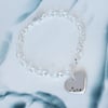 Personalised Love heart Sterling Silver Bracelet