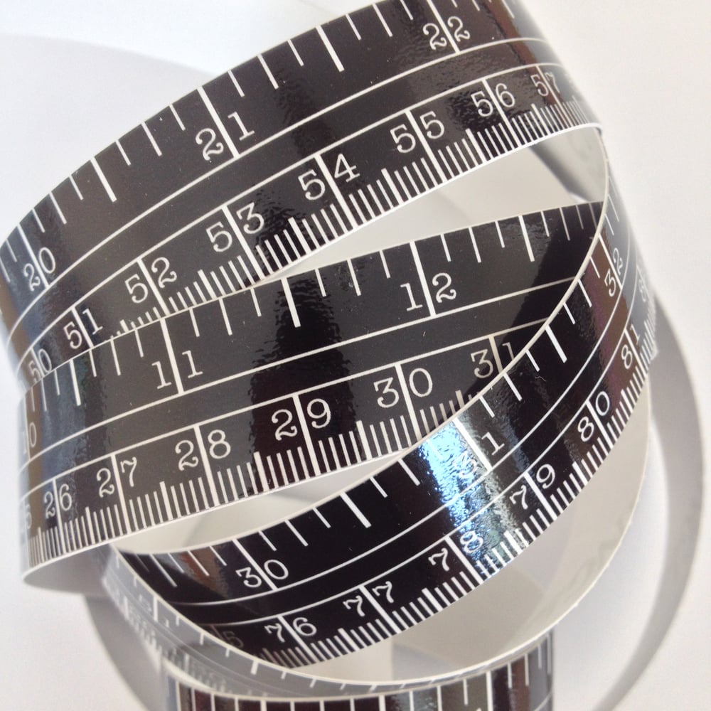 Image of Black Measuring Tape Sticker 60"