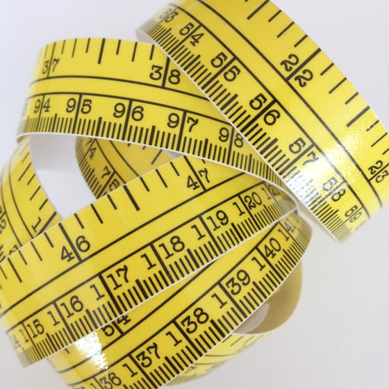 Image of Yellow Measuring Tape Sticker 60"