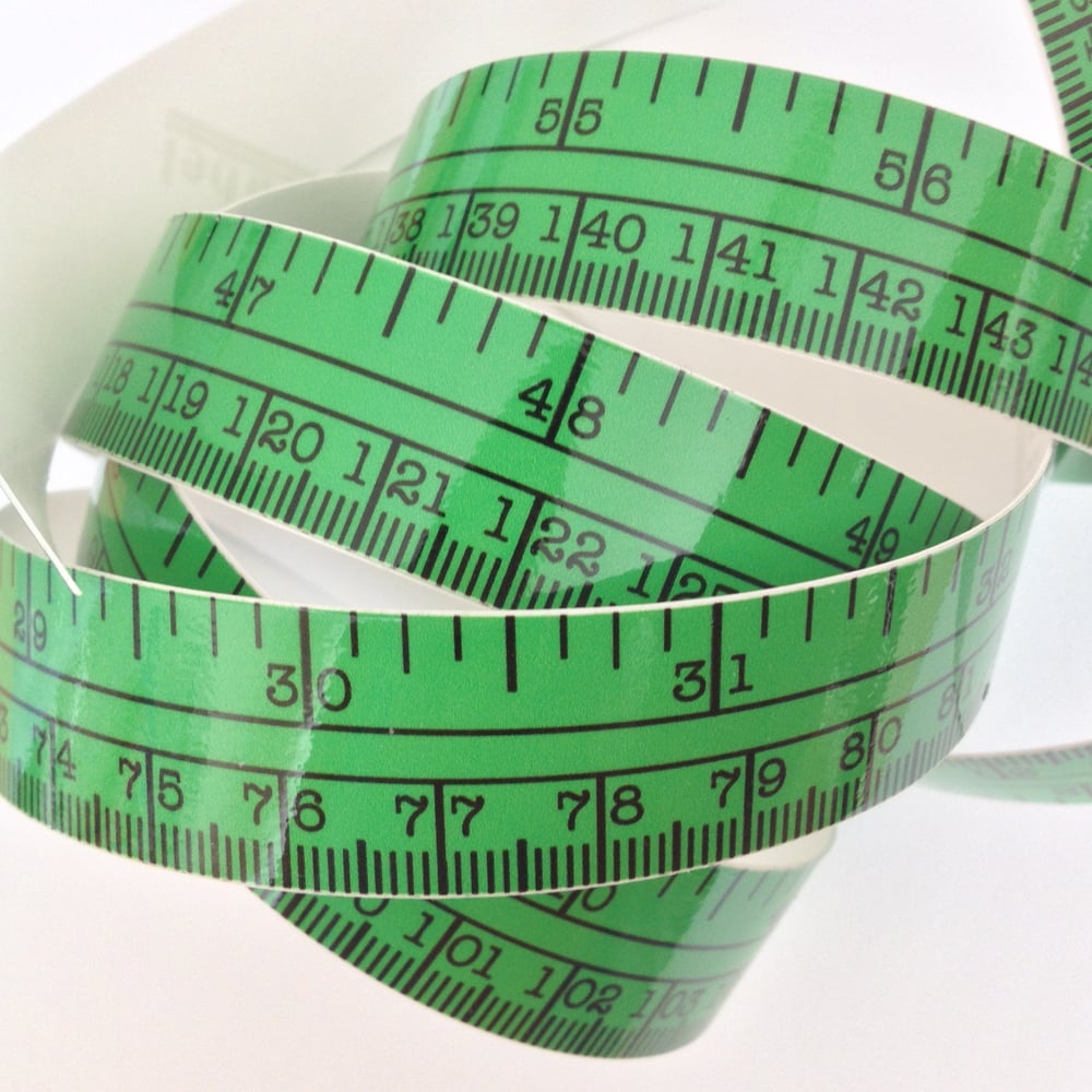 Image of Green Measuring Tape Sticker 60"